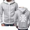 Herrjackor västra hackare logotyp tryck vår hösten blixtlås hoodie jacka outwear casual streetwear högkvalitativ manlig kappa