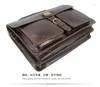 Briefcases Fashion High Class Italian Genuine Leather Briefcase Men's Laptop Tote Messenger Bag Handbag