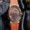 12 Farben Mode Herren-Armbanduhr 43 mm 326-00 18 Karat Roségold automatisch mechanisch El Toro Ewiger Kalender GMT MULTIFUNKTIONEN277p