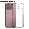 SUCKSUST CASE för iPhone 15 Pro Max 14Puls Anti-Fall stötfångare 4 hörnskal Klar transparent täckning för iPhone 13 12Pro I11 XS Max XR XS