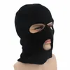 3 håls full ansiktsmask höst vinter stickad mössa för skidcykel armé taktisk mask balaclava huva motorcykel hjälm unisex hattar