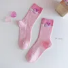 Women Socks Sweet Candy Colors Short For Girl Soft Cotton Patchwork Breathable Mid-tube Sock Casual Outdoor Sports Sox Sokken