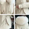 Kvinnors dike rockar kvinnor vinterjacka päls krage parkas ull överdimensionerad huva varm bomull vadderad casual tjock dragskon damer ytterkläder
