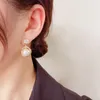 Boucles d'oreilles pendantes en forme de goutte d'imitation de perles pour femmes, mignonnes coréennes, mode de luxe en Zircon, bijoux cadeaux de mariage, 2023