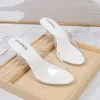 Robe chaussures sandales transparentes cristal talons hauts chaussures femme pompes plate-forme conception robe bureau dame pantoufles claires chaussures pour femmes 2023 R230901