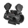 1x40 red dot scope tático colimador reflex sight com integrado laser vermelho rifle caça óptica para 11mm e 20mm picatinny ferroviário