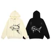 Designers grafiska hoodies bomullsrock hoodies pa bokstäver plammar graffiti tryck huvtröjor för män och kvinnor med fleece jacka hajtryck hoodies spindel web hoodies