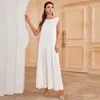 Vêtements ethniques Robes longues Blanc Ramadan Islamique Femmes Abaya Dubaï Turquie Arabe Robe Musulmane Robe Femme Robes Africaines 2023 Kaftan