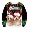 Men's Sweaters Men Women Autumn Winter Ugly Christmas Sweater Holiday Party Jumper Tops 3D Tree Gift Sloth Printed Xmas Sweatshirt 230831