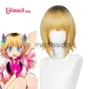 Cosplaypruiken Lemail pruik Synthetisch haar Anime Oshi no Ko MEM Cho Cosplaypruik 30 cm Korte pruiken Zwart Gradiënt Goud Peluca Hittebestendige pruik x0901