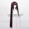 Cosplay Wigs ccutoo Synthetic Chocola NEKOPARA Cosplay Wig Chocolate Heat Resistant Hair Chip Ponytails 120cm Wig Cap x0901