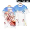 メンズTシャツゲームジェンシンインパクトクリー3Dプリントキッズシャツファッションカジュアルアニメ漫画Tシャツ男の子の子供用服のコスプレ