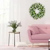 Decorative Flowers Spring Wreath For Front Door Easter Summer Small Colorful Green Flower Frame Garland Welcome Decor Battery Operated