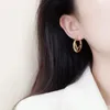 Brinco de orelha dourada designer para mulheres homens luxo jewlery ouro aros studs retro anel letras brincos acessórios de noivado