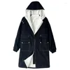 Men's Trench Coats 2023 Winter Coat Men Hooded Thick Fashion Windbreakers Casual Jackets Plus Size M-3XL