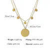 Naszyjniki wiszące dzikie wolne 18 -karatowe złoto splowane stali nierdzewne dla kobiet geometryczne uroki szykowne łańcuch obojczyka wodoodporna biżuteria