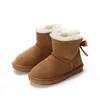 Kids boots snow boot Designer Children shoes winter Classic Mini Boot Botton baby boys girls Ankle booties kid fur Suede 22-352027