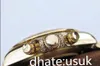 Nieuwe 40 mm 18K geel goud 116598 RBOW zwarte wijzerplaat gouden subdial saffier automatisch herenhorloge stalen armband regenboog diamanten bezel horloges