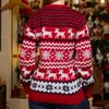 Женские свитеры года одежда Мама папа Дети Дети, соответствующие свитерам рождественские семейные пары, джемпер теплый густой, повседневная o шея, рождественский вид 230831