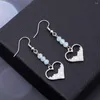 Boucles d'oreilles pendantes mode coréenne Vintage coeur pour femmes produits de luxe tendance légèreté romantique évidé métal Zircon filles bijoux