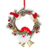 Decorative Flowers Garland Christmas Wreath Beautiful Bells Props Decoration Door Hanging Each Different Sizes Fashionable