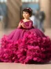 Meisjesjurken Bloemenjurk Kinderen Bruiloft Bruidsmeisje Kinderen Roze Tutu Pailletten Jurken Boutique Feestkleding Elegante jurken