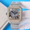 HDLM Diamond Hollow Out İzle Erkek Kuvars Hareketi İzle 39.8mm Diamond çelik bilezik ışıltısı aydınlık kol saati Montre de Luxe73OH4C43LQGQ