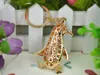 Клавные маски T Penguin Fashion Beauty Keyring withring warnestone Crystal Charm подвесной кулонный автомобиль Key Cake Gift Gift