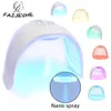 Masseur de visage Nano Spray 7 couleurs LED spectromètre d'humidité hydratant acné beauté Machine de thérapie corps lampe PDT 230831