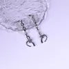 Pendientes de tuerca joyería de lujo cadena pendiente encanto regalos Diy diseñador Mujer Color plata joyería al por mayor a granel