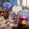 Dekorative Objekte Figuren Halloween Dekoration Kristallkugel Deluxe Magic Skull Finger Plasma Ball Gruselige Heimdekoration Kreative leuchtende Lampe Requisite 230831