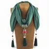 Pendant Necklaces Personality Necklace Ladies Style Jewelry 2023 Tassel Scarf Shawl ScarfJewelry Ethnic