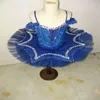 Palco desgaste meninas ballet tutu vestido ginástica collant diamante azul princesa bailarina festa de aniversário dança traje criança crianças