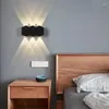 Wall Lamp Modern And Minimalist LED Wave Shaped Corridor Outdoor El Nordic Creative Living Room Bedroom Bedside