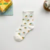 Femmes chaussettes été printemps drôle cerise pêche fruits nourriture décontracté court coton pour 10 paires/ensemble