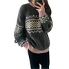 Women's Sweaters Women Loose Fit Knit Pullover Fairy Grunge Long Sleeve Round Neck Vintage Sweater Fashion Casual Top Winter Warm Female