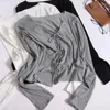 Maglia da donna Autunno T-shirt con lacci Donna Scollo a V Cardigan a maniche lunghe in tinta unita Camicia di protezione solare moda casual femminile
