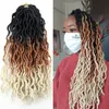 Cigano locs crochê falso locs 18 Polegada ombre encaracolado ondulado torção trança extensões de cabelo dreadlocks tranças sintéticas