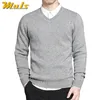 Maglioni da uomo Pullover da uomo Maglione con scollo a V stile basic Maglioni lavorati a maglia in cotone Solido Maglieria maschile Navy Rosso Nero Taglie forti 4XL 230831