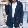 Bouton de fourrure pour femmes vêtements d'extérieur en peluche Style tendance de rue automne et hiver pull ample à manches longues revers Cardigan vêtements