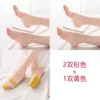 Women Socks 6Pieces 3 Pairs Summer Forefoot Half Foot Toe Cover Invisible No Show Female Breathable Cotton Candy Color