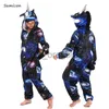 Roupas em casa Novo pijamas unicórnios de inverno para crianças kigurumi animal pijamas crianças panda licorne macacão menino meninas sono sonowear unicornio macacão x0902