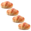 Party Decoration 4 Pcs Simulated Bread Simulation Realistic Food Fake Ornament Home Accents Model Croissants Chic Po Prop Small