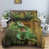 Conjuntos de cama padrão animal cobra conjunto de cama para capas de cama único tamanho duplo conjuntos capa edredão 2/3 pçs roupas r230901