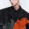 Giacche da uomo Moda Irruvidimento a mano Cappotto di lana spessa Cappotti Giacca stile festa di design europeo per uomo