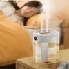 Luftbefeuchter 2L Aromatherapie-Maschine Stummschaltung 5V/1A Luftkühler Nebelbefeuchter USB-Aufladung Nachtlicht Hohe Kapazität lindert Müdigkeit für den Haushalt Q230901