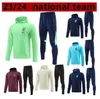 2023/2024 Världscup sportkläder Tracksuit Tyskland Brasilien Argentina Men hoodie jacka halva dra hoodie träning kostym chandal futbol överlevnad