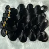 Brasileiro peruano malaio cabelo indiano natural preto onda do corpo extensões de cabelo ondulado 3 pacotes 100% cru virgem remy tece cabelo humano