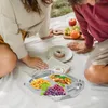 Set di stoviglie Piatto piano in acciaio inossidabile Contenitori per bambini in cartone animato Vassoio Snack Scomparto per il pranzo Tavola per bambini