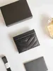 Taschen neue Kartenhalter Kaviar Frau Mini-Geldbörse Designer reine Farbe echtes Leder Kieseltextur Luxus Schwarz mit Box caitlin_fashion_bags